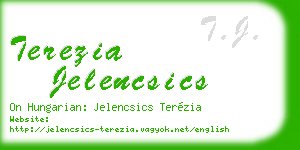 terezia jelencsics business card